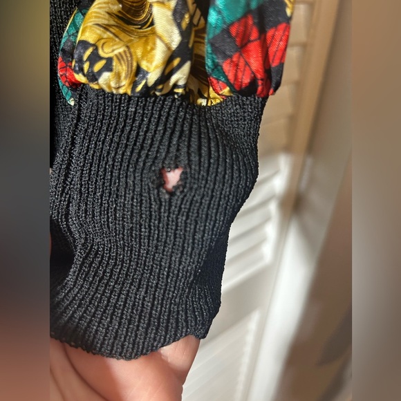 Vintage Castleberry Plaid And Gold Womens V-Neck Blouse Long Sleeve USA Size 12 - Picture 6 of 12